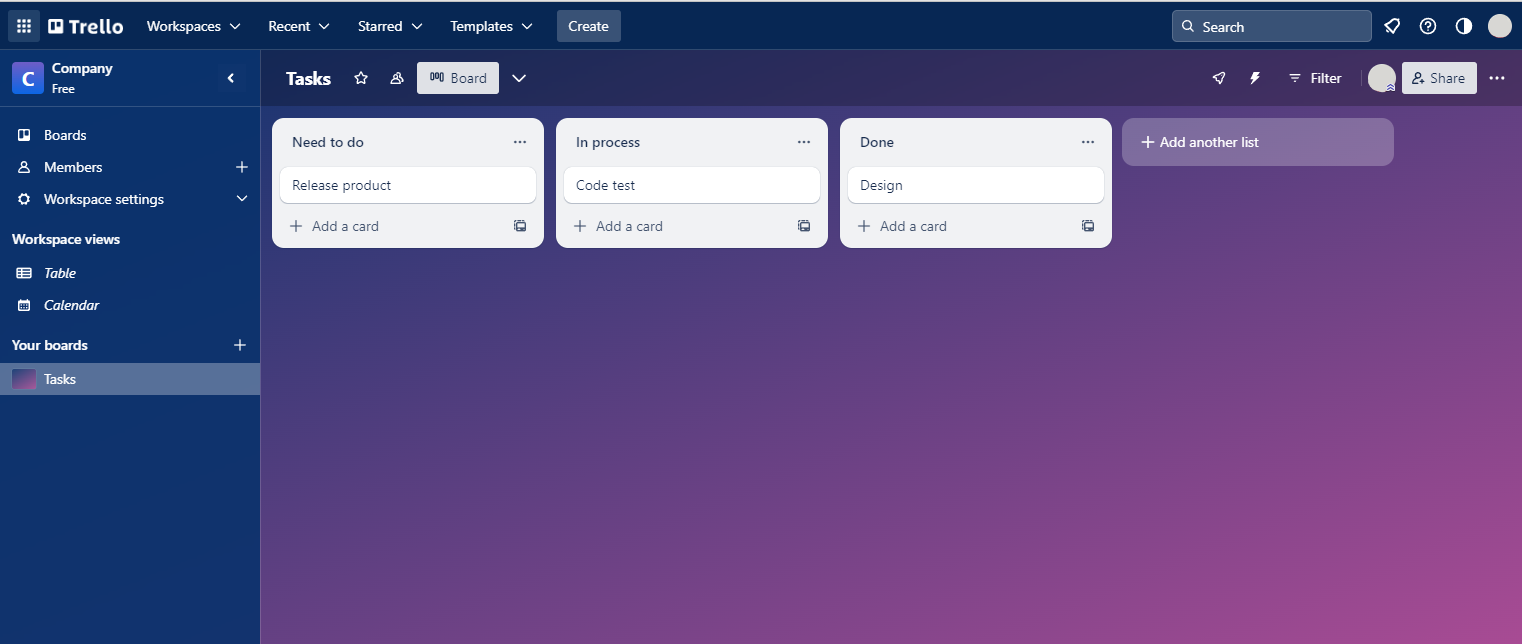 Trello cloud program | Trepachev Dmitry